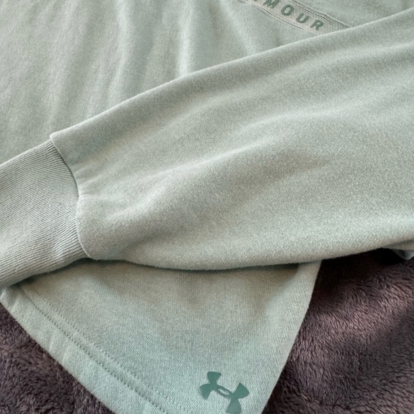 UNDER ARMOUR Green Hooded Sweatshirt Hoodie Loose Fit Womens Size M - Picture 2 of 12